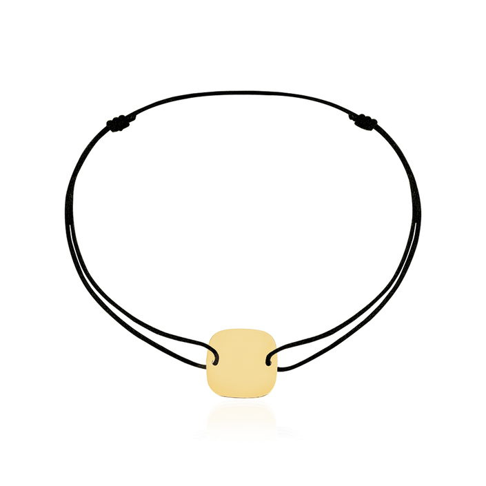 Square Tag Cord Bracelet