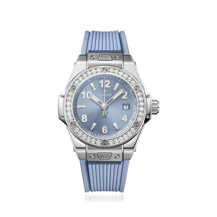 Big Bang One Click Steel Coal Blue Diamonds