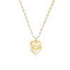 Pendant on chain Double Cœurs R15