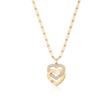 Pendant on chain Double Cœurs R15