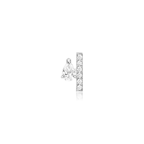Serti sur Vide Stud Earring