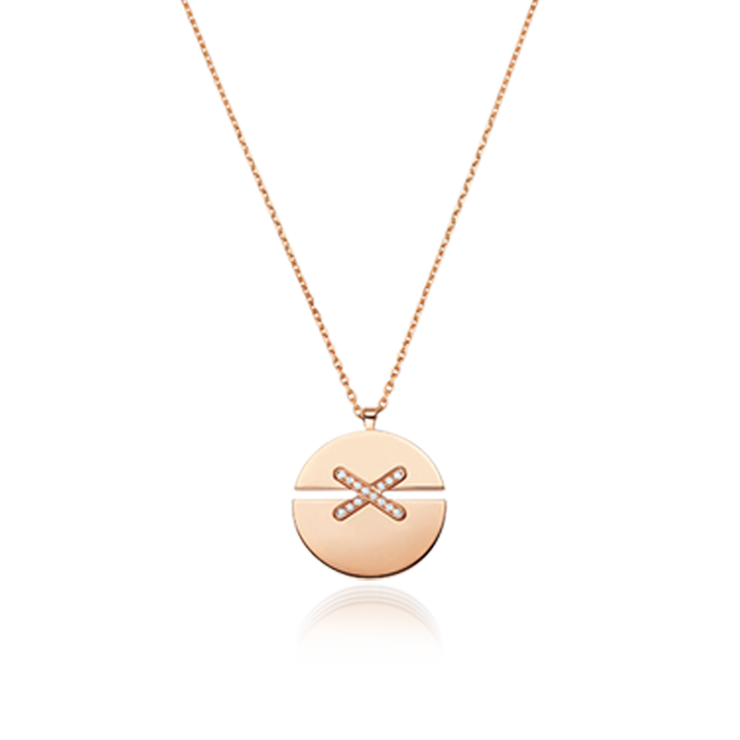 Chaumet Jeux de Liens Harmony Diamond Mother of Pearl 18k Rose Gold Small  Model Pendant Necklace Chaumet