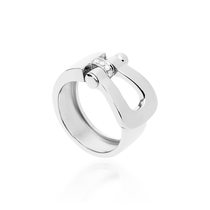 Fred Force 10 Ruban Ring White Gold & Diamonds
