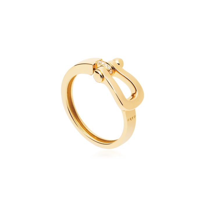 Fred Force 10 Ruban Ring Yellow Gold And Diamonds
