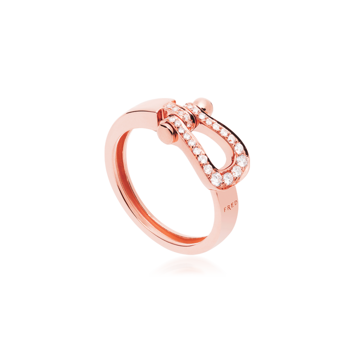 Fred Force 10 Ruban Ring Pink Gold & Diamonds