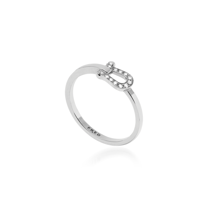 Fred Force 10 Ring Ruban White Gold & Diamonds