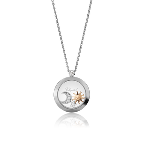 Happy Sun. Moon and Stars Pendant