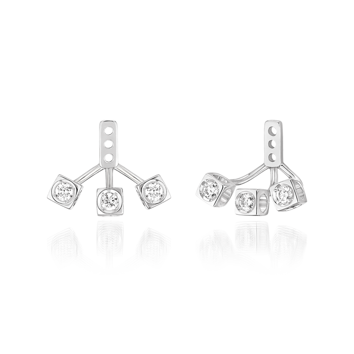 Dinh Van Le Cube Diamant Earrings