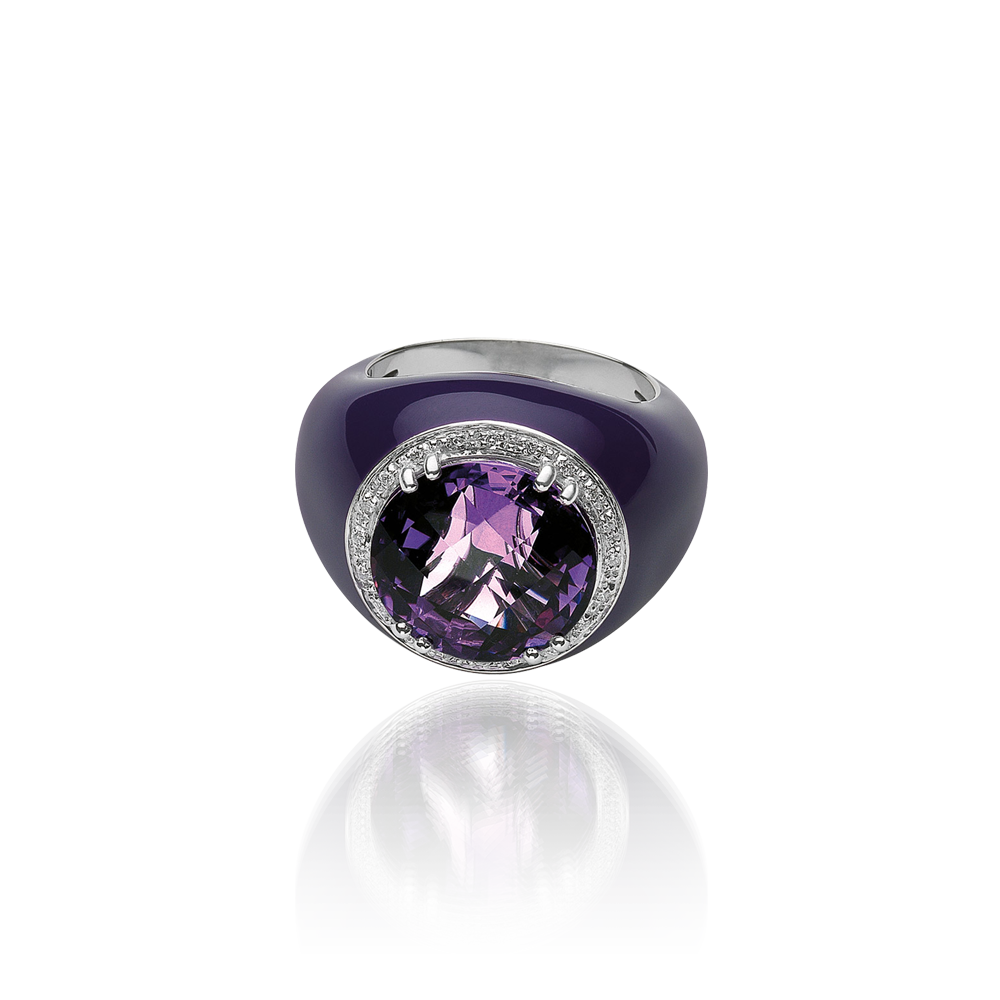 Enamel online rose ring