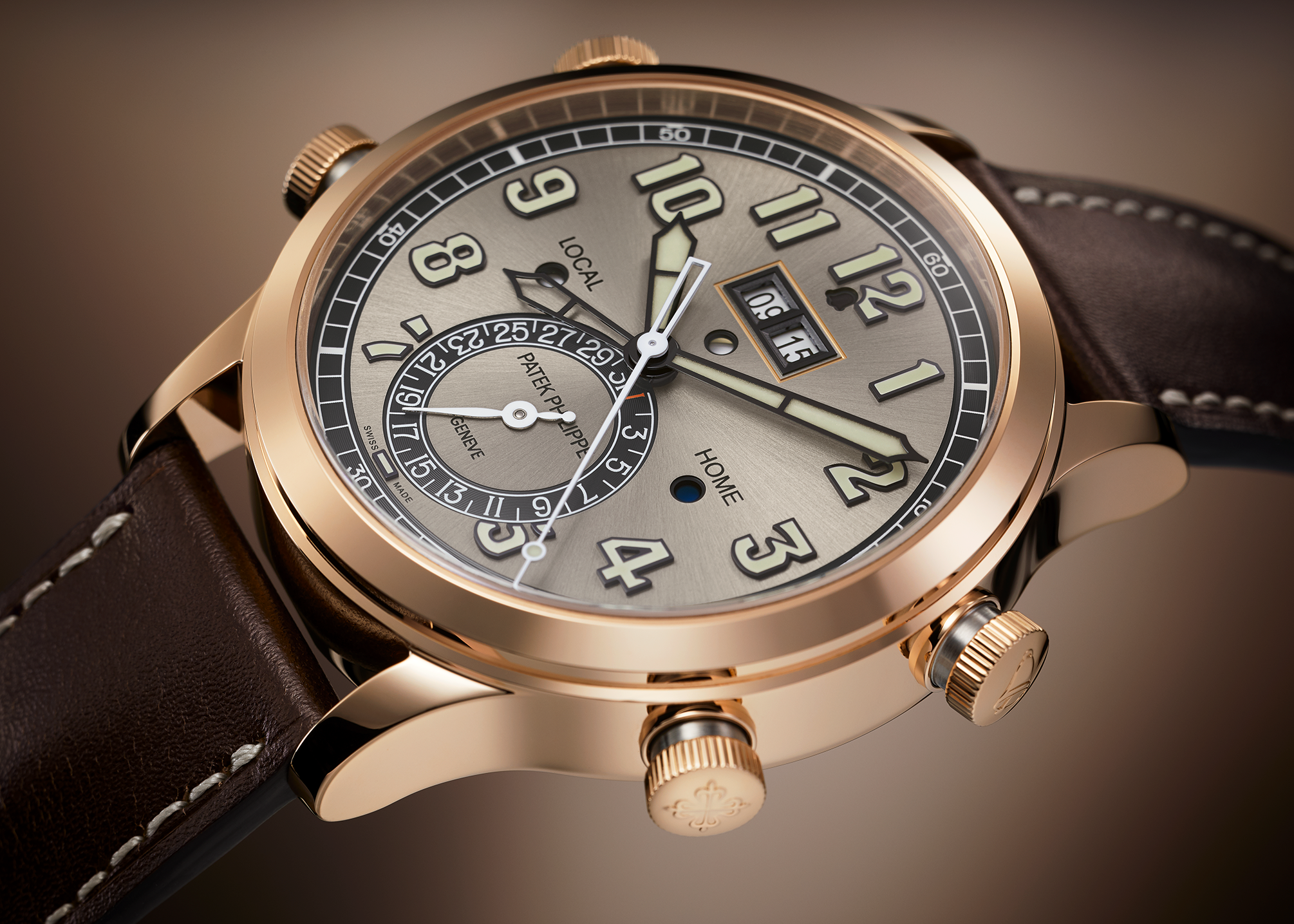 Patek Philippe 5520RG-001: Alarm Travel Time in Rose Gold and White Gold