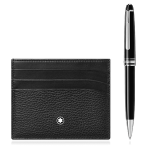Set Meisterstück Platinum-Coated Classique Ballpoint Pen + Soft Grain Pocket 6cc