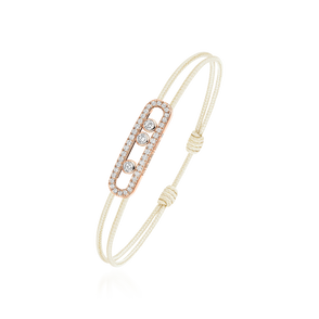 Messika CARE(S) Cream Cord Pavé Bracelet