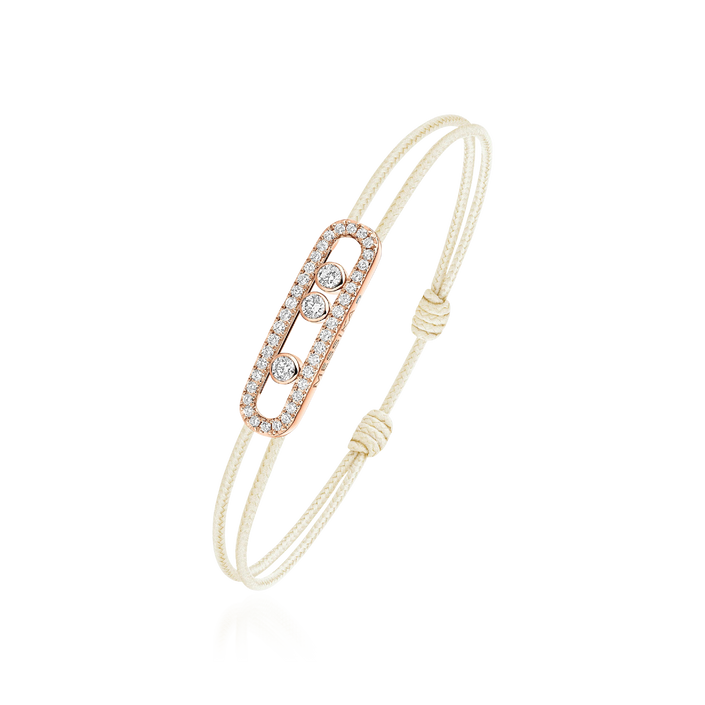 Messika CARE(S) Cream Cord Pavé Bracelet