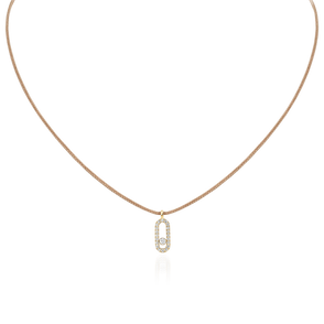 Messika CARE(s) Beige Cord Pavé Necklace