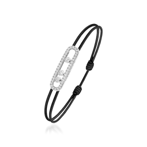 Messika CARE(S) Black Cord Pavé Bracelet