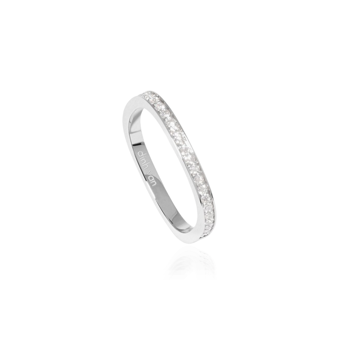 Square Paved Wedding Band 2mm
