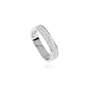 Square Paved Wedding Band 4 mm