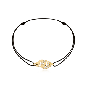 Double Coeurs R13 White Gold Cord Bracelet, Dinh Van