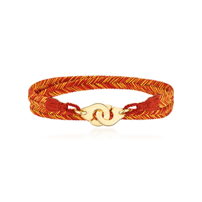 Bracelet cordon Double CÅ“urs R9 en or rose, Dinh Van