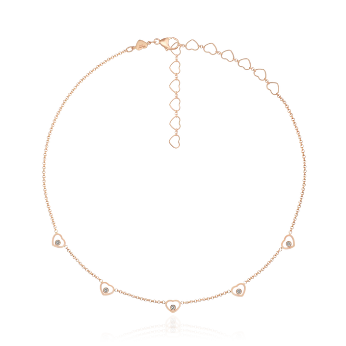 My Happpy Hearts 5 Coeurs Necklace