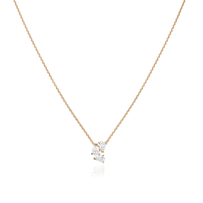 Serti sur Vide pendant set with 3 diamonds