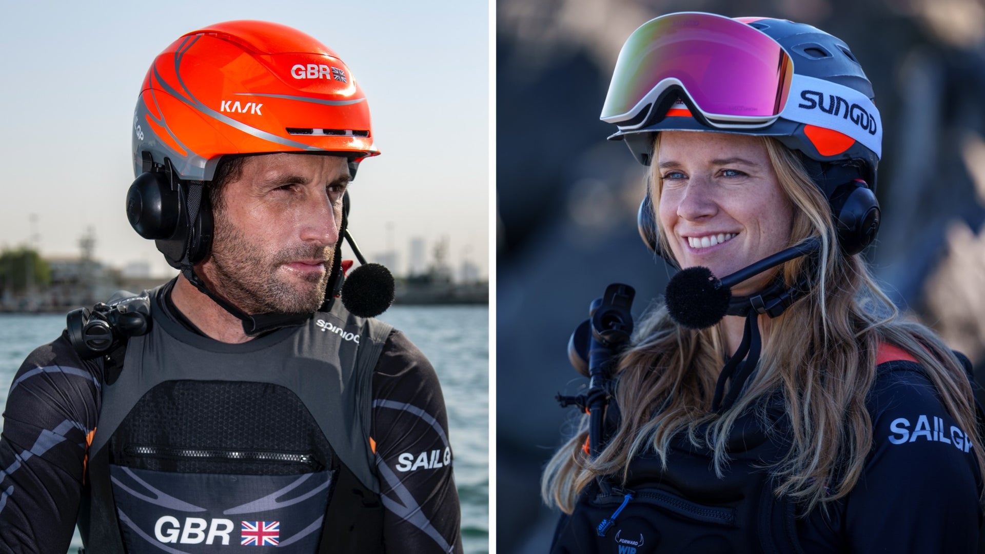 Sir Ben Ainslie and Hannah Mills 