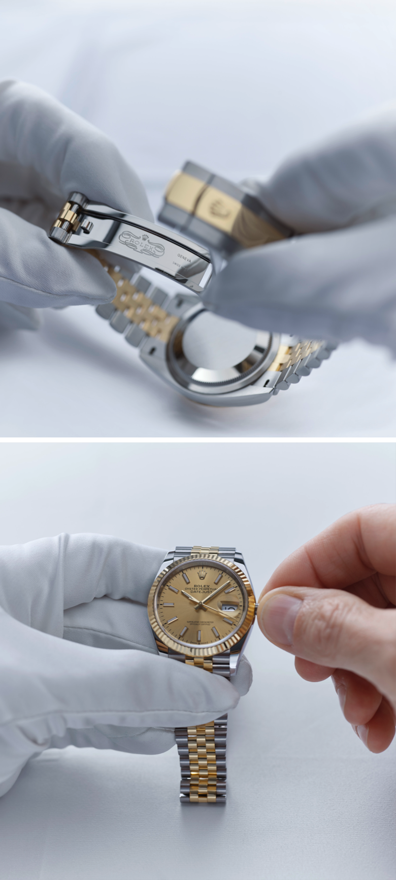 Rolex watch servicing procedure - final control
