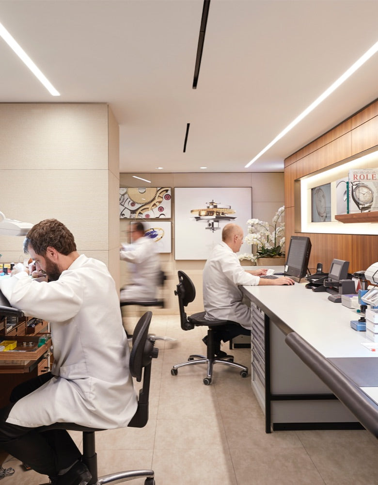 Rolex watch servicing procedure at David Rosas