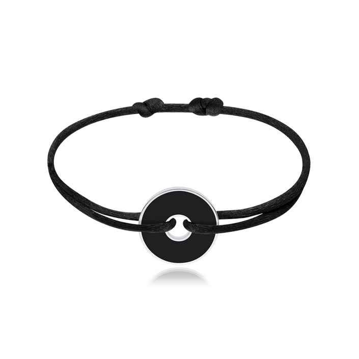 Pi Black & White cord bracelet