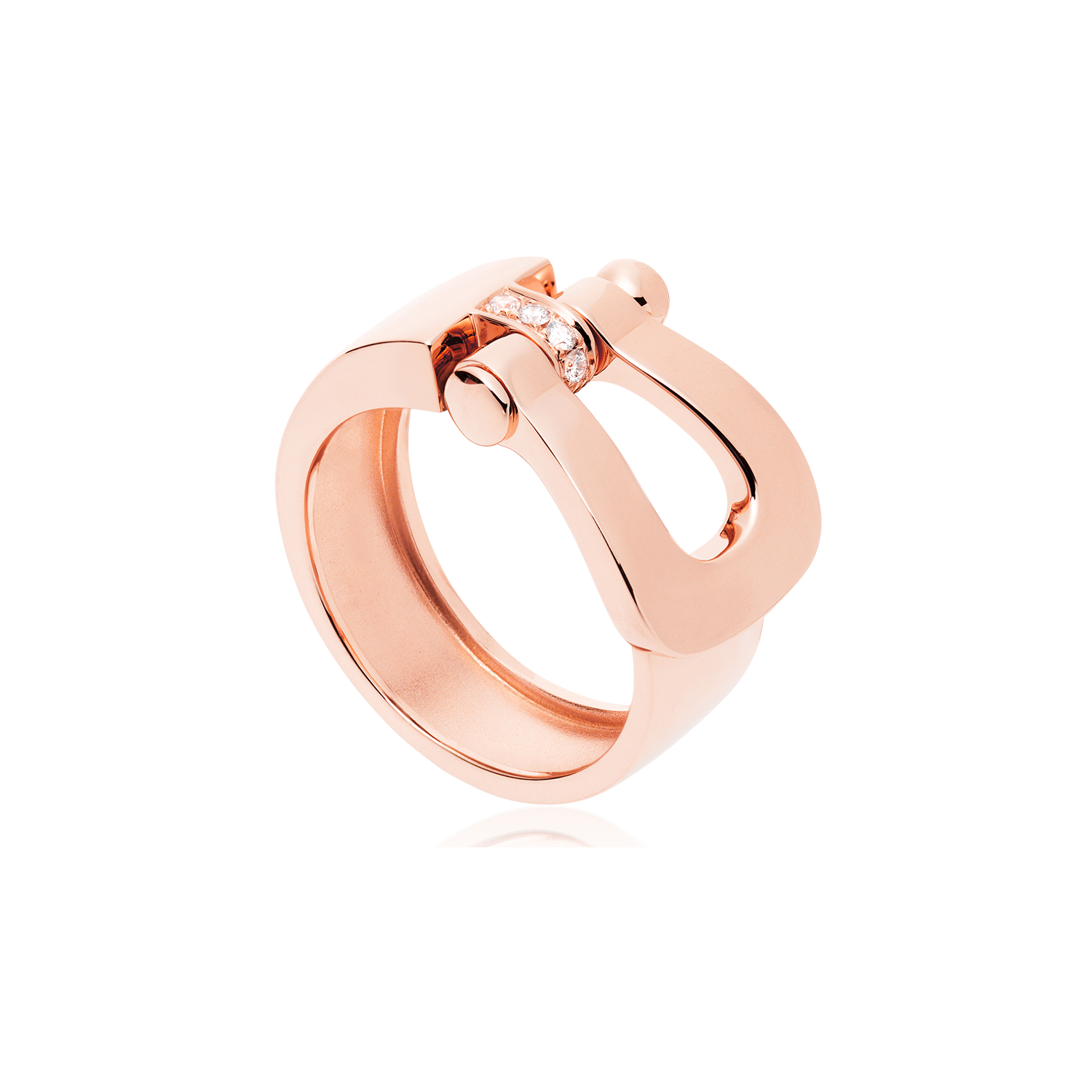 Fred Force 10 Ruban Ring Pink Gold & Diamonds