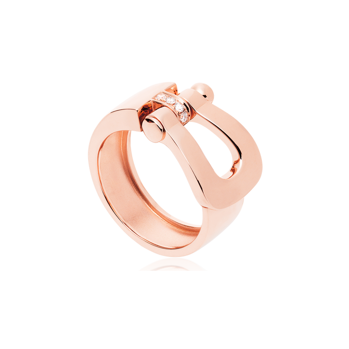 Fred Force 10 Ruban Ring Pink Gold & Diamonds