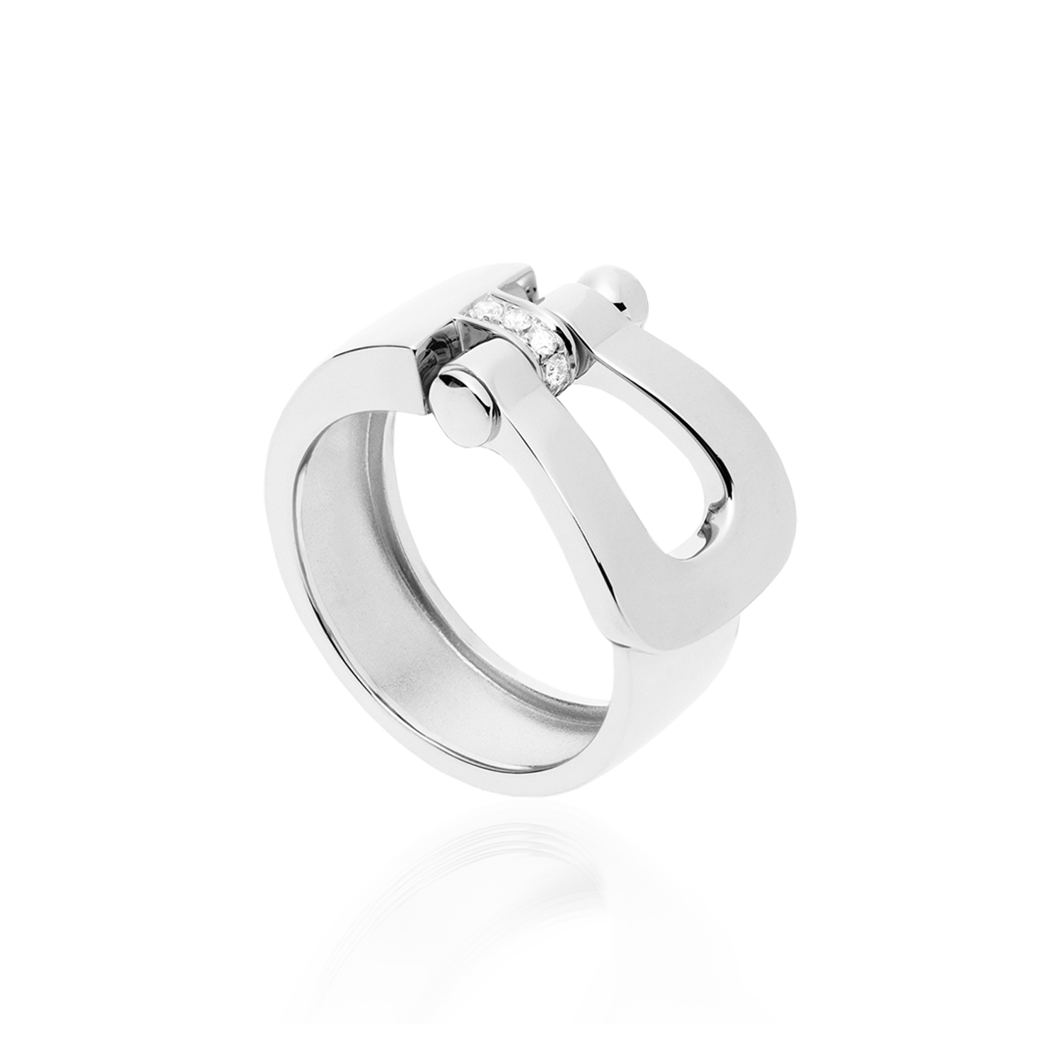 Fred Force 10 Ruban Ring White Gold & Diamonds