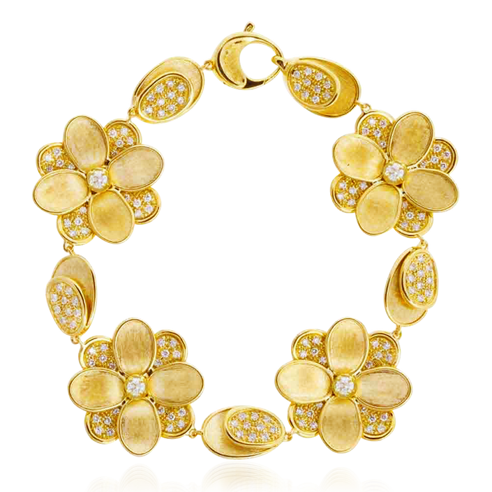 Marco Bicego Lunaria Petali Bracelet Yellow Gold & Diamonds