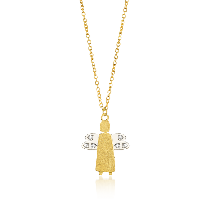 Gold and diamond necklace - My Angel