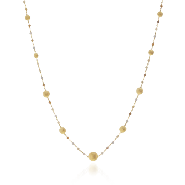 Marco Bicego Africa Necklace Yellow Gold Mix Stones