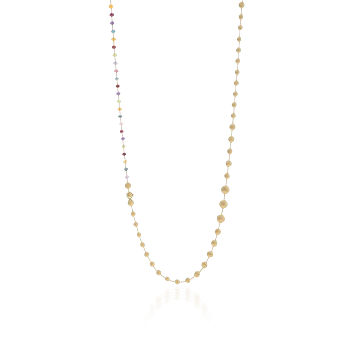 Marco Bicego Africa Necklace Convertible Yellow Gold Mixed Stones