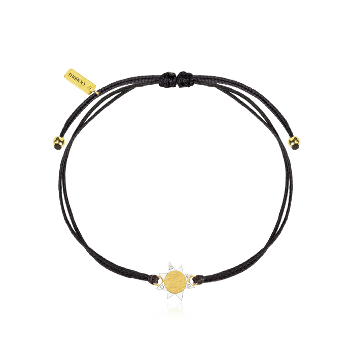 Gold and diamond anthracite bracelet - My Light