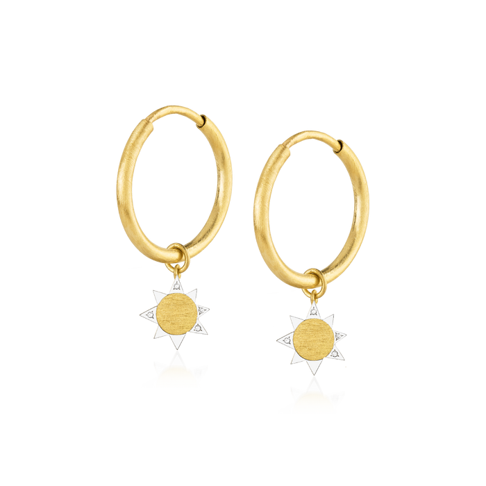 Gold and diamond hoop earrings - My Light