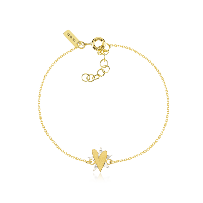 Gold and diamond bracelet - My Love