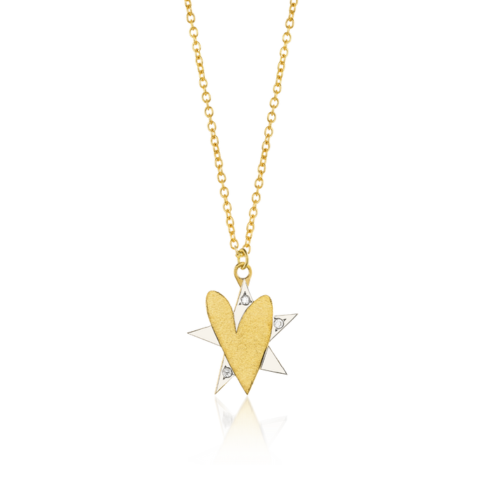 Gold and diamond necklace - My Love
