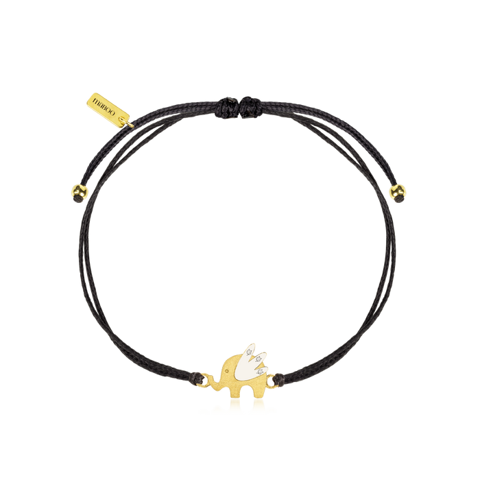 Gold and diamond anthracite bracelet - My Memories