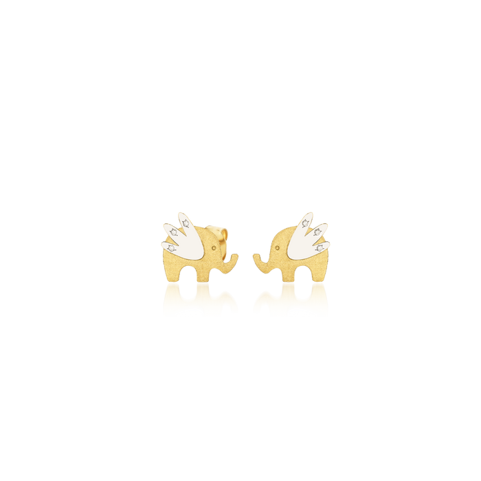 Gold and diamond stud earrings - My Memories