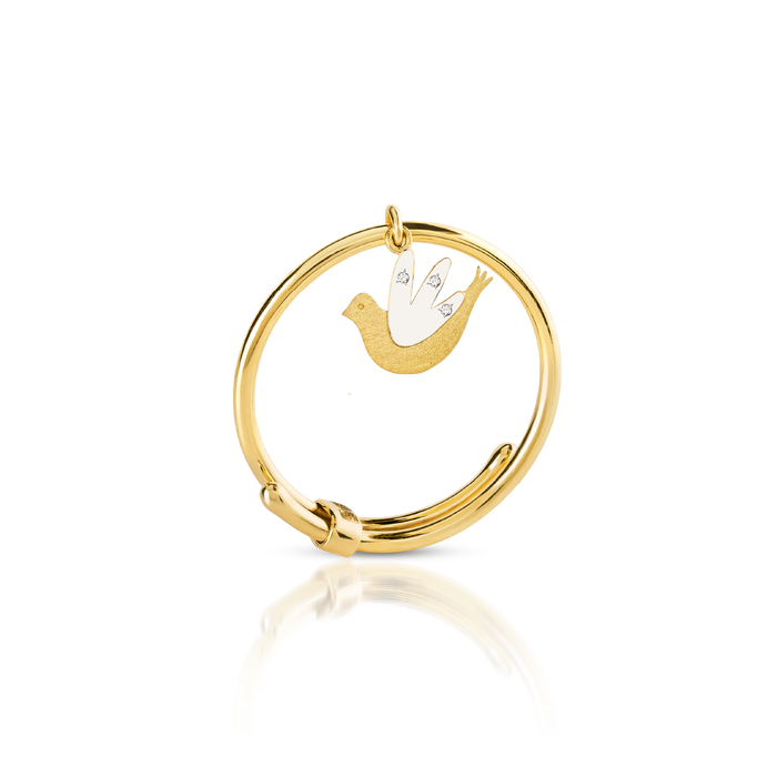 Gold and diamond ring - My Peace